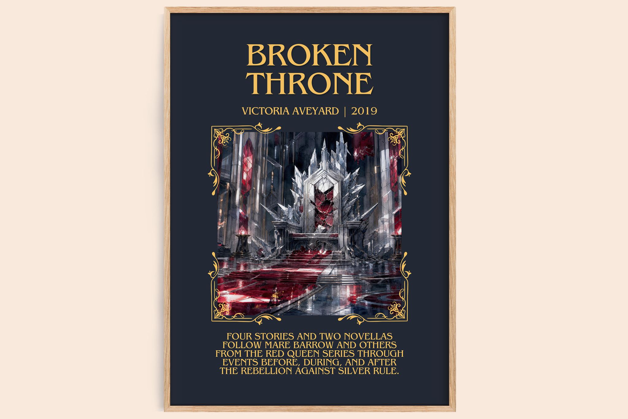 Broken Throne Minimalist Book Poster by Victoria Aveyard