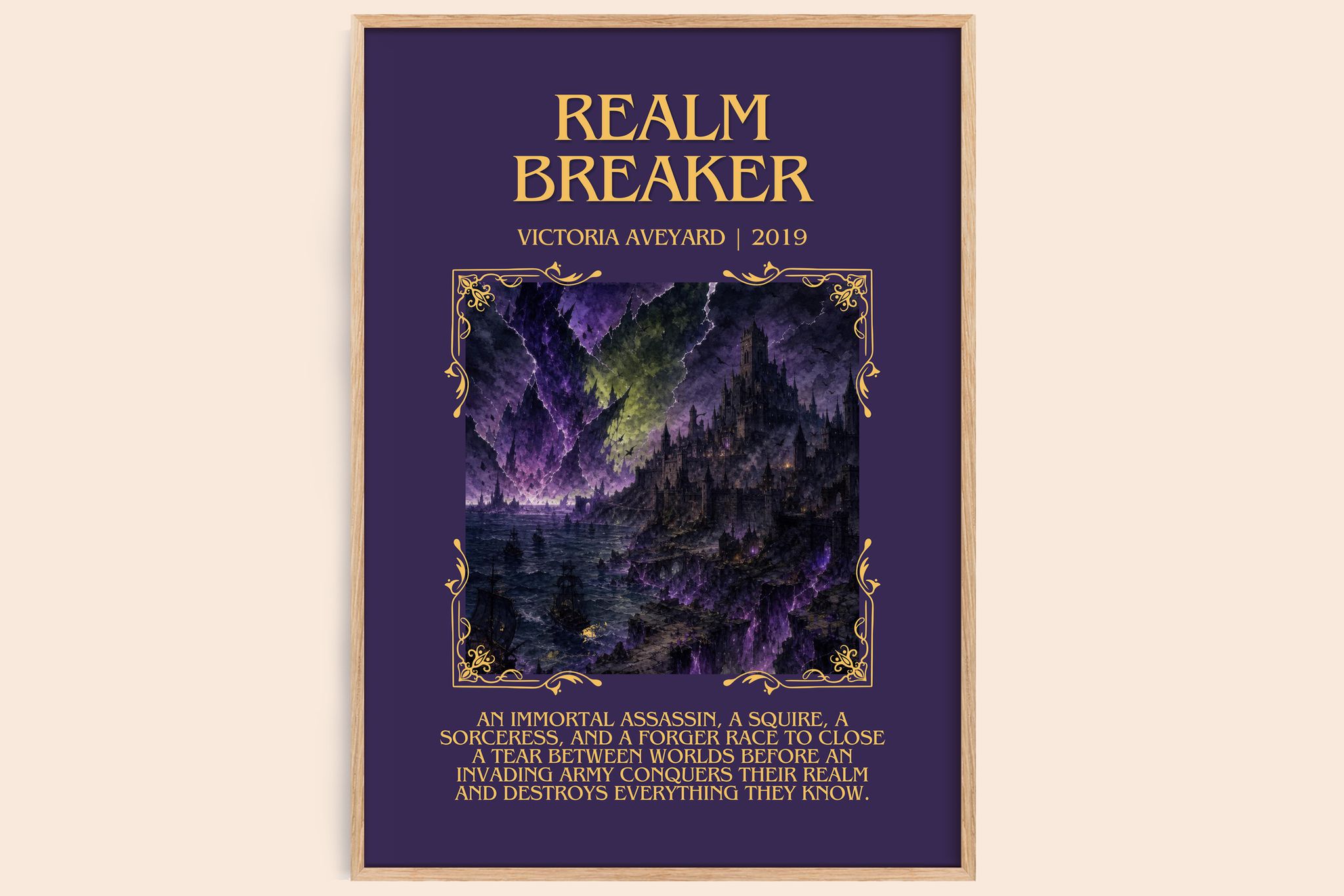 Realm Breaker Minimalist Book Poster by Victoria Aveyard