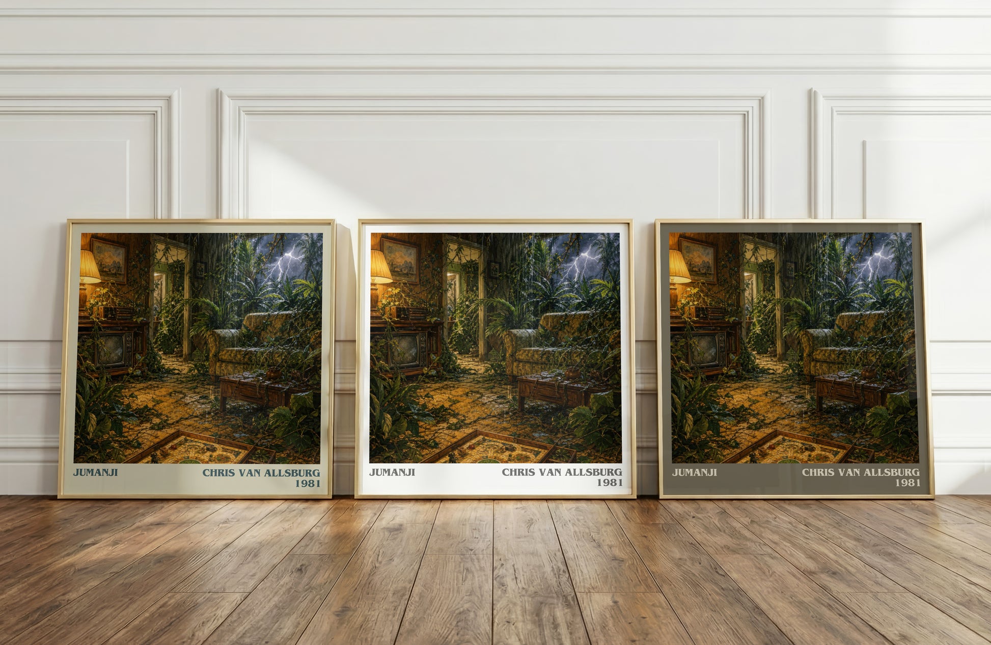 Jumanji literary art print colour and style options – Chris Van Allsburg book art