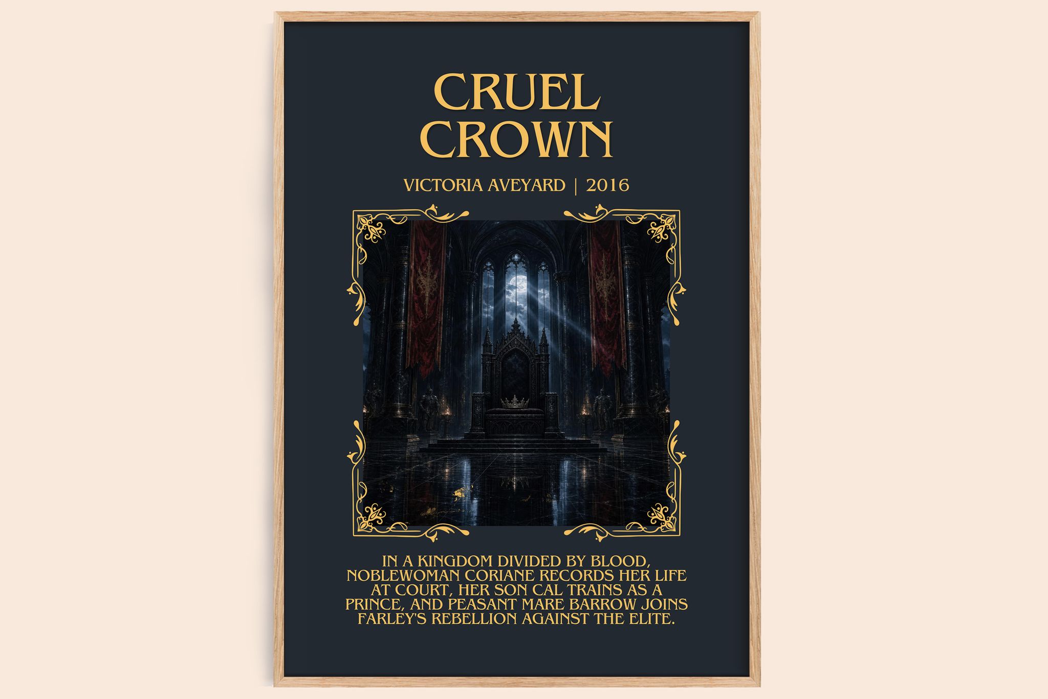 Cruel Crown Minimalist Book Poster by Victoria Aveyard