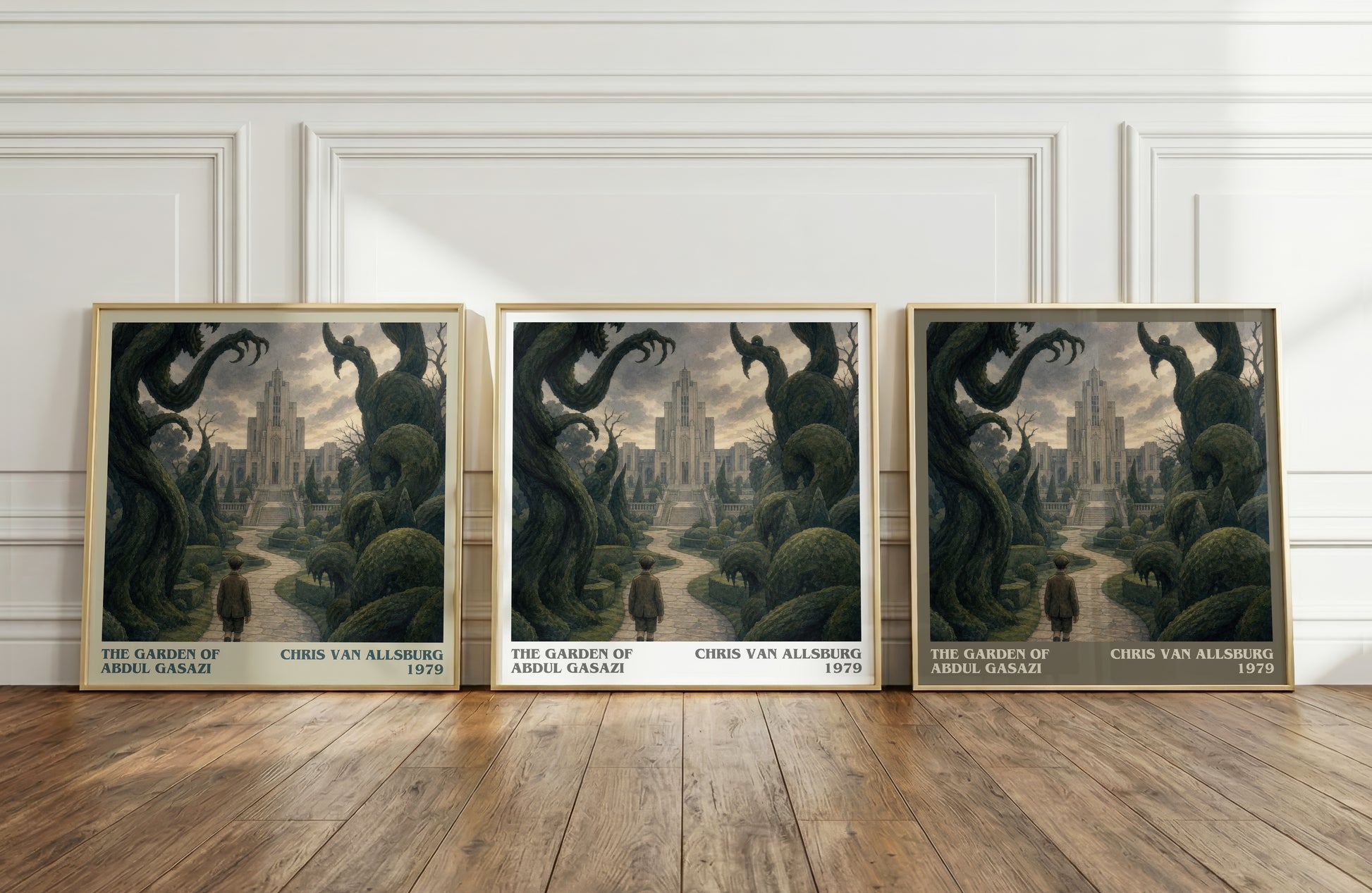 The Garden Of Abdul Gasazi literary art print colour and style options – Chris Van Allsburg book art