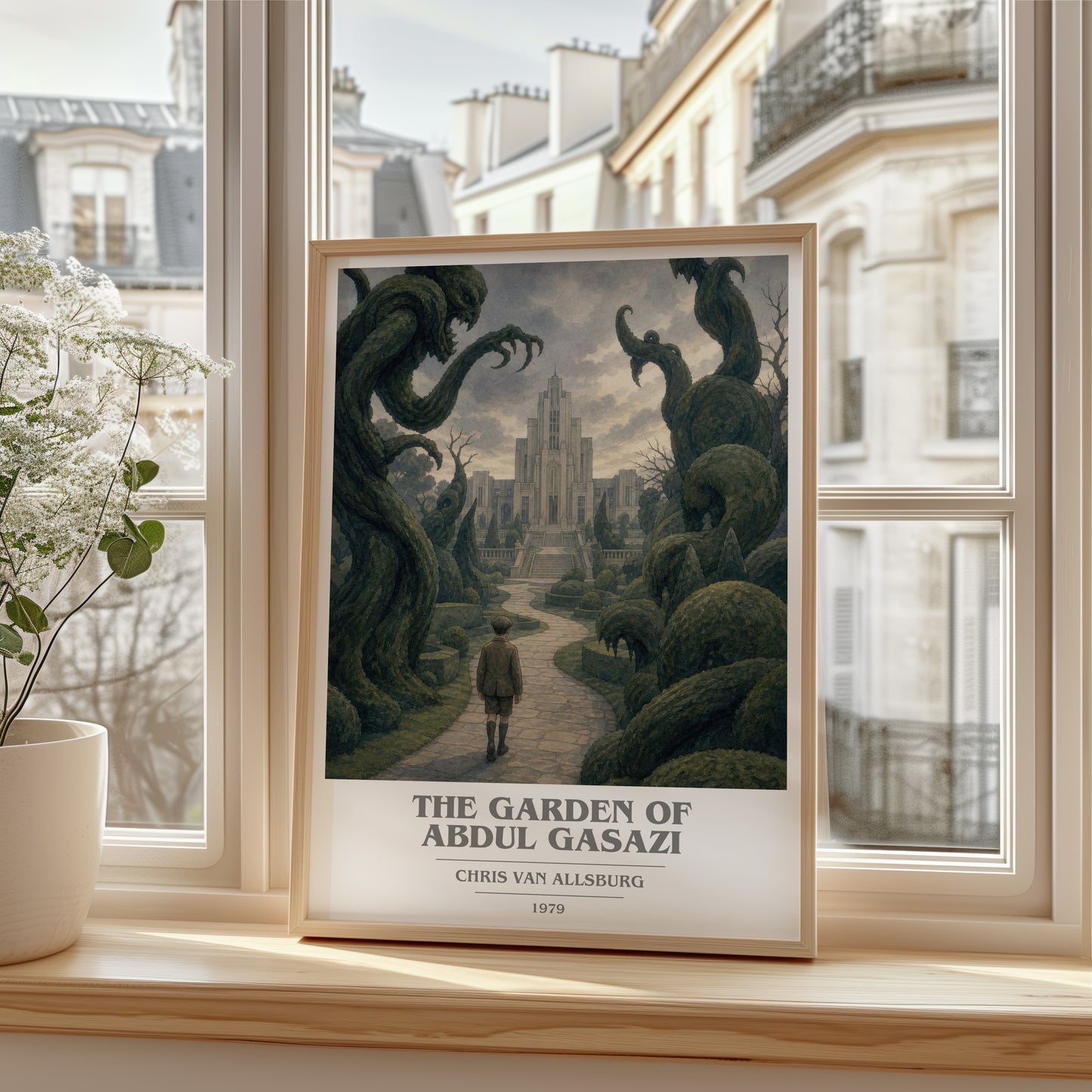 The Garden Of Abdul Gasazi book cover poster colour and style options – Chris Van Allsburg book art