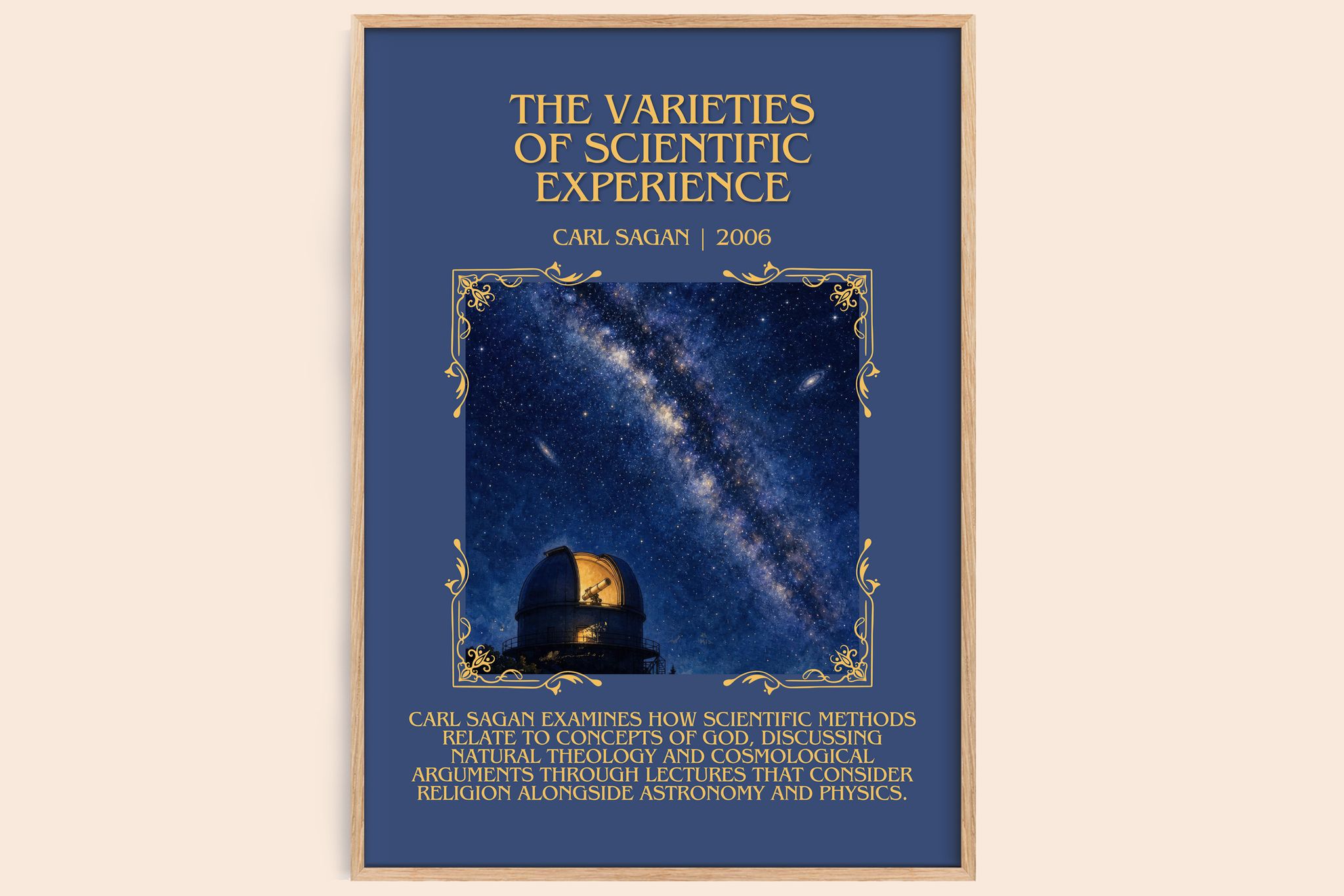 Varieties of Scientific Experience Minimalist Book Poster by C. Sagan