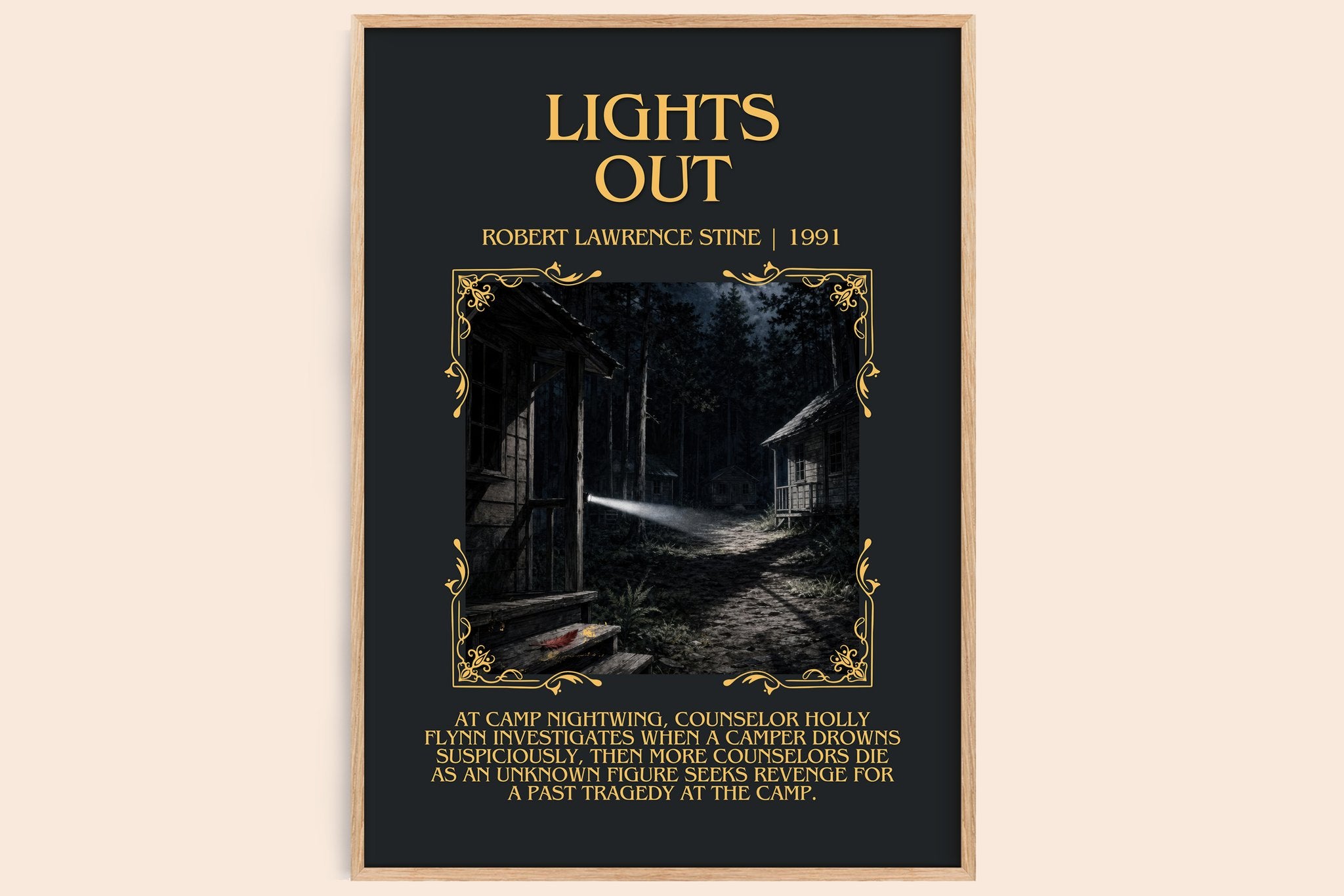 Lights Out Minimalist Book Poster by Robert Lawrence Stine