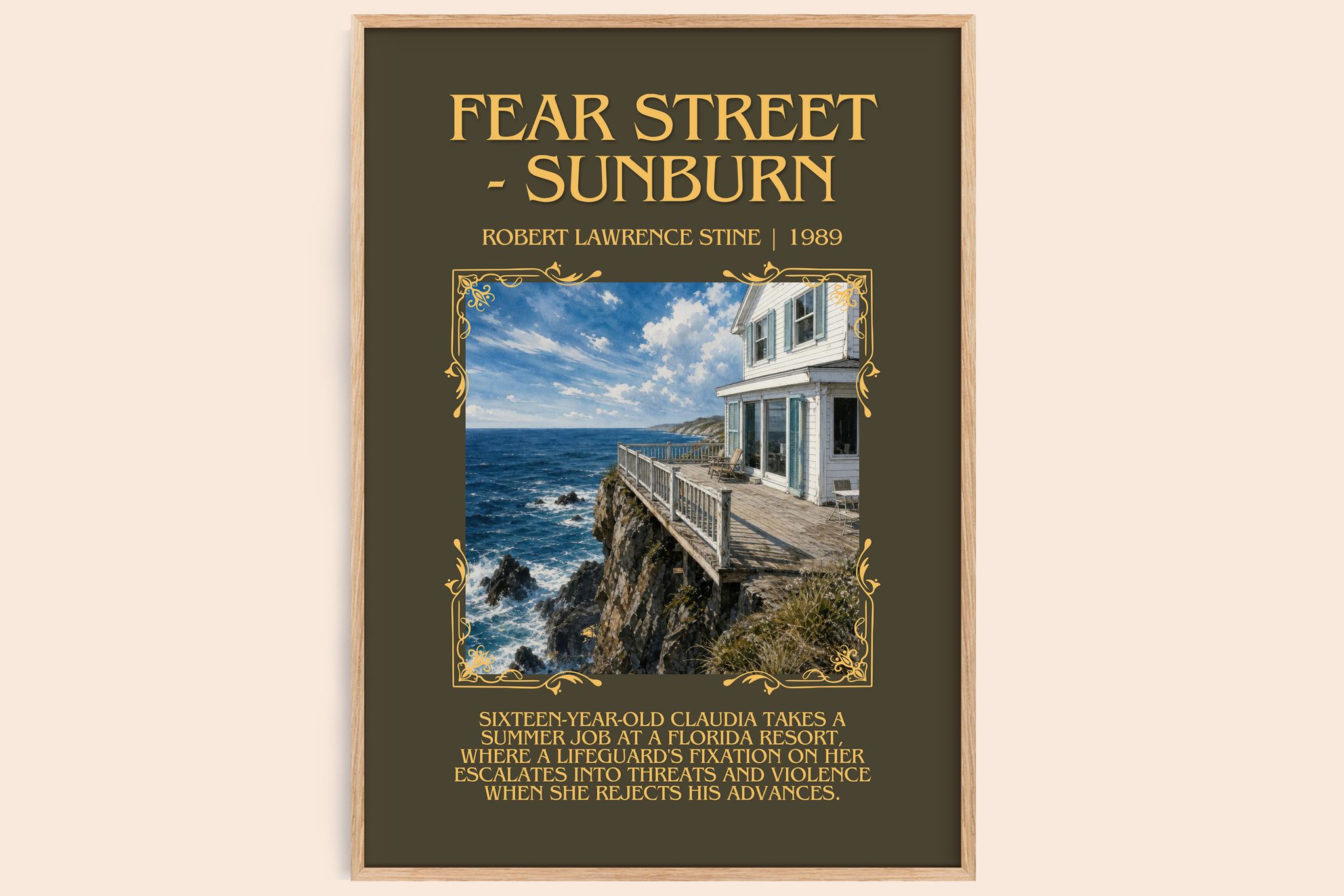 Fear Street - Sunburn Minimalist Book Poster by Robert Lawrence Stine