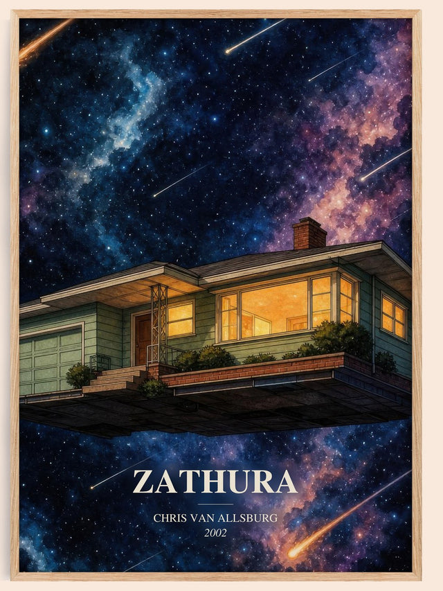 Zathura Book Watercolour Illustration by Chris Van Allsburg