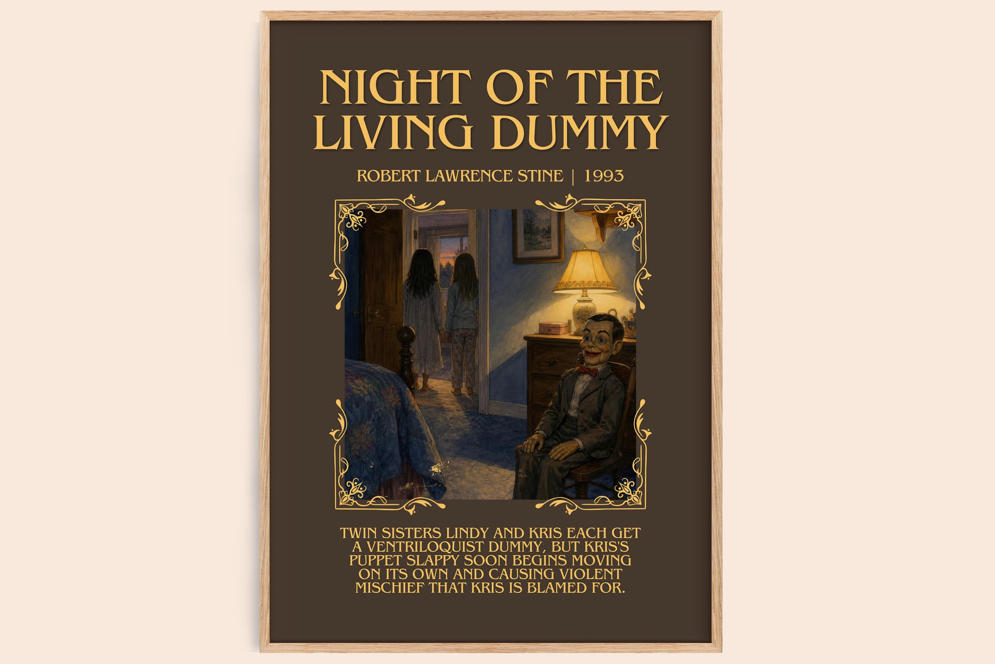 Night of the Living Dummy Minimalist Book Poster by R. Stine