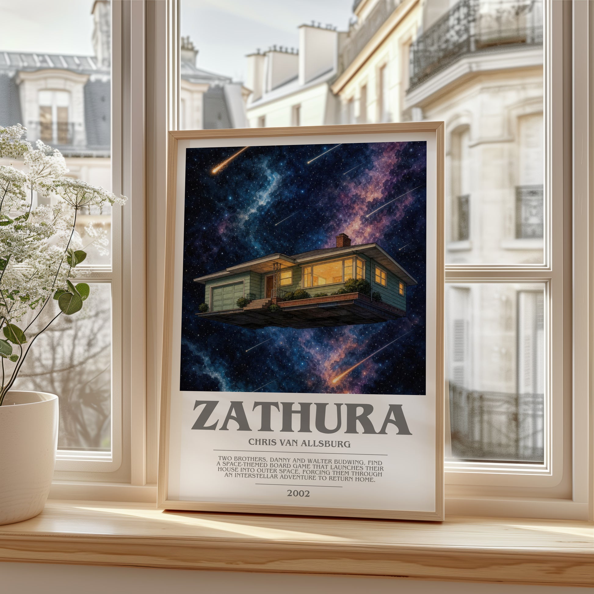 Zathura bookish poster colour and style options – Chris Van Allsburg book art