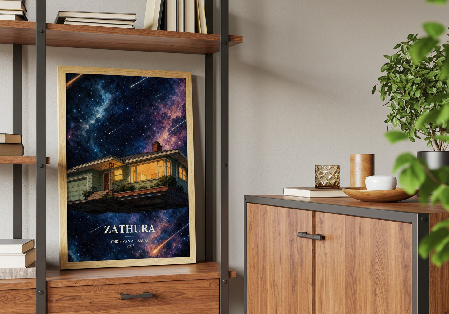 Zathura book watercolour illustration paper finish options – matte satin gloss