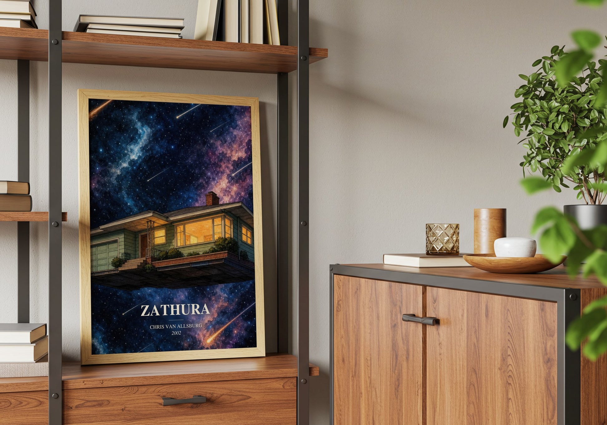 Zathura book watercolour illustration paper finish options – matte satin gloss