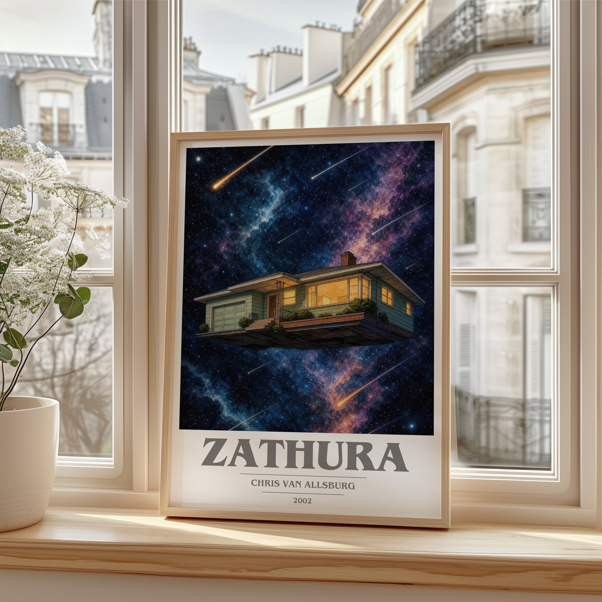 Zathura book cover poster colour and style options – Chris Van Allsburg book art