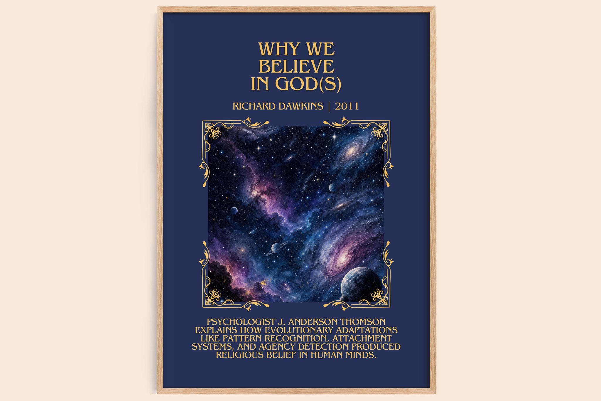 Why we believe in god(s) Minimalist Book Poster by Richard Dawkins