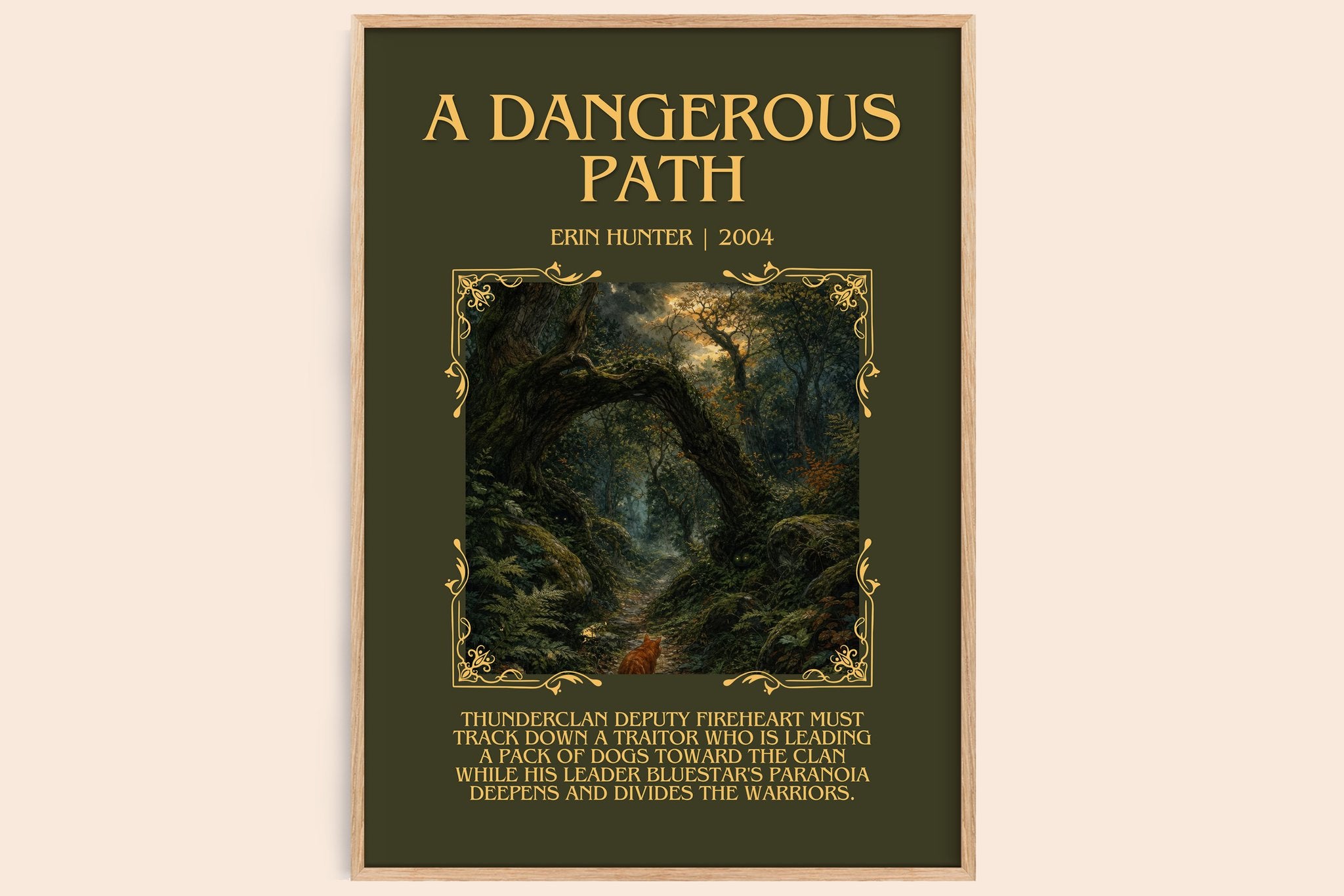 A Dangerous Path Minimalist Book Poster by Erin Hunter