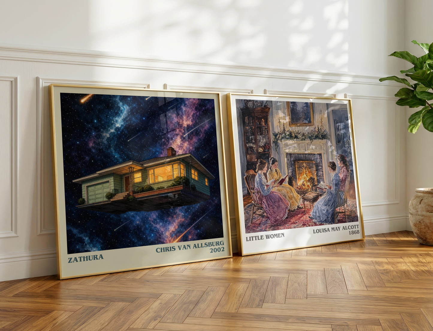Zathura literary print on bookshelf – Chris Van Allsburg fan gift