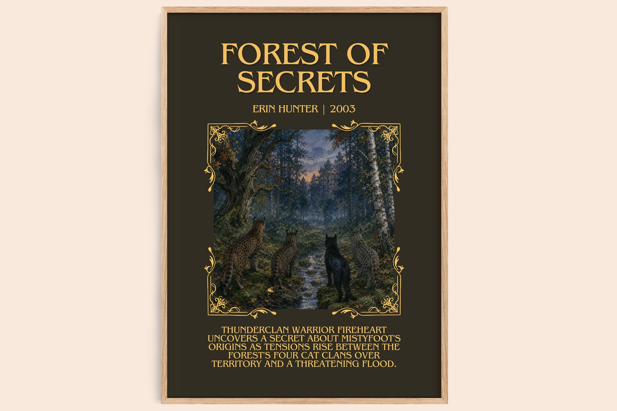 Forest of Secrets Minimalist Book Poster by Erin Hunter