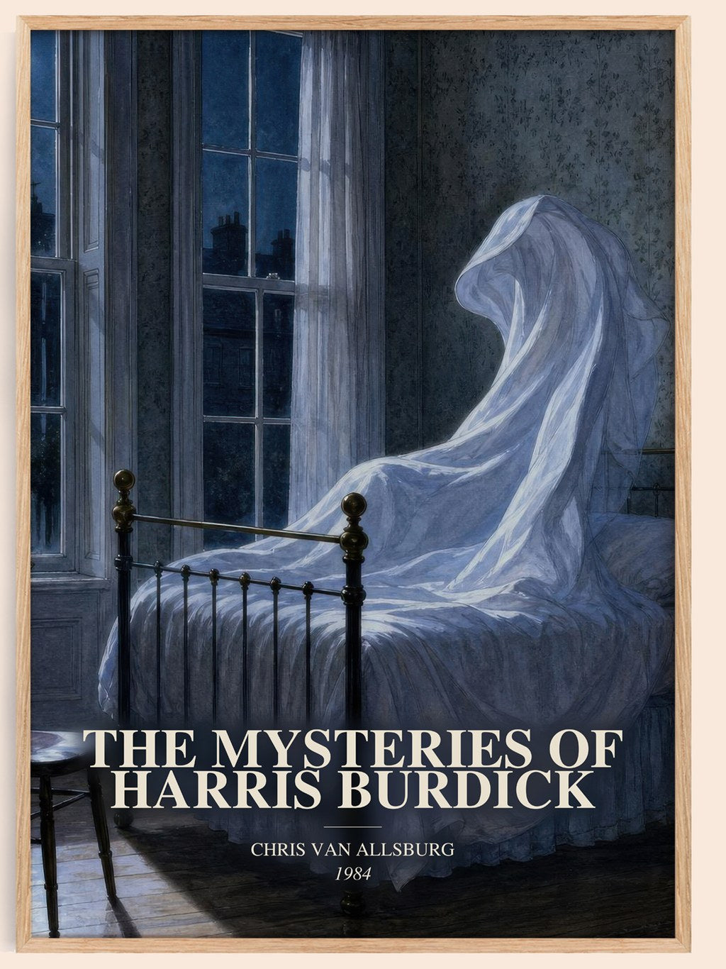 The Mysteries Of Harris Burdick watercolour book poster by Chris Van Allsburg – framed literary art print