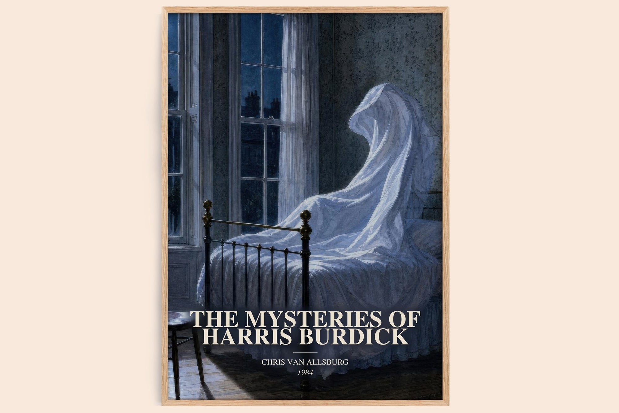 The Mysteries Of Harris Burdick watercolour book poster by Chris Van Allsburg – framed literary art print