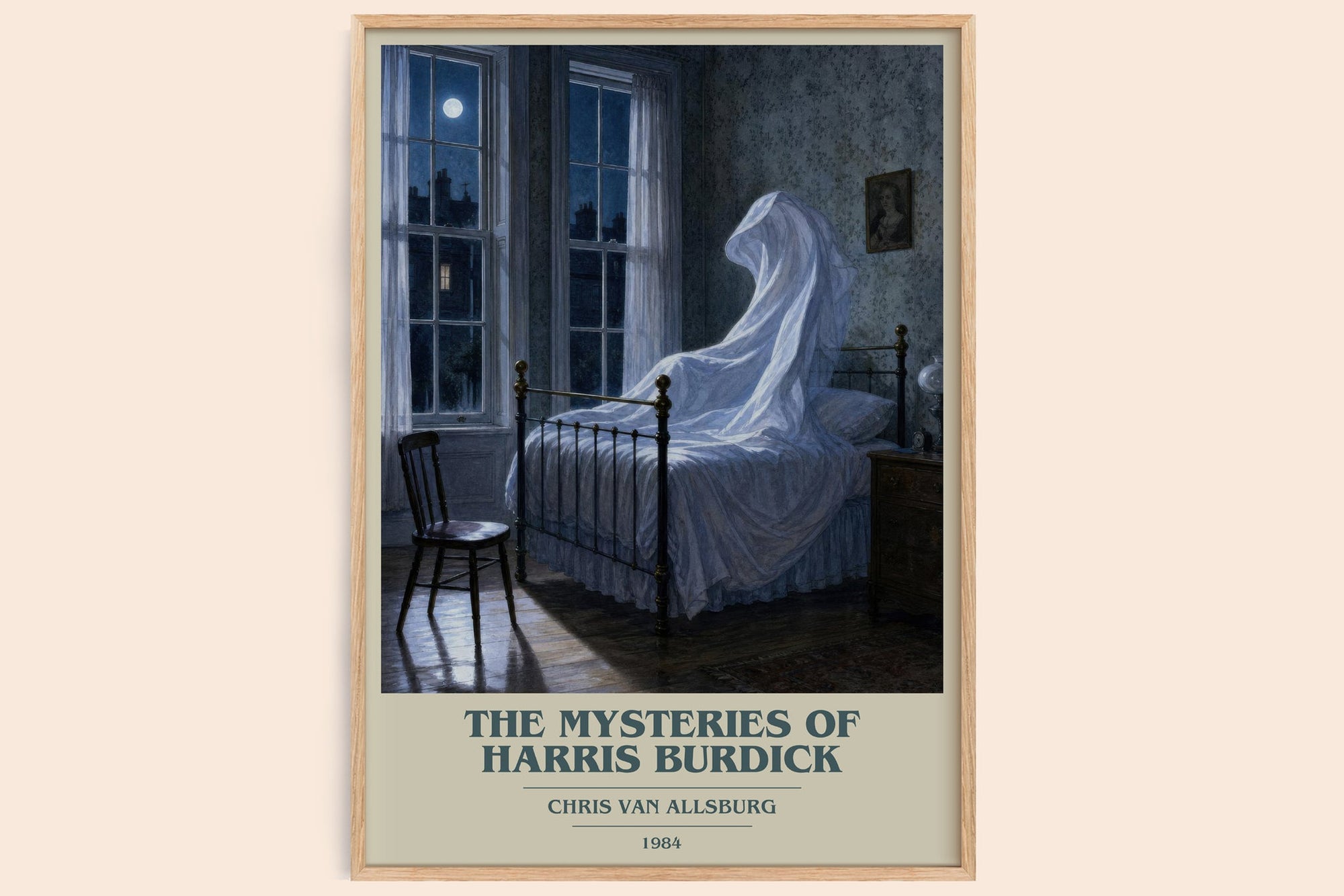 The Mysteries Of Harris Burdick book cover book poster by Chris Van Allsburg – framed literary art print