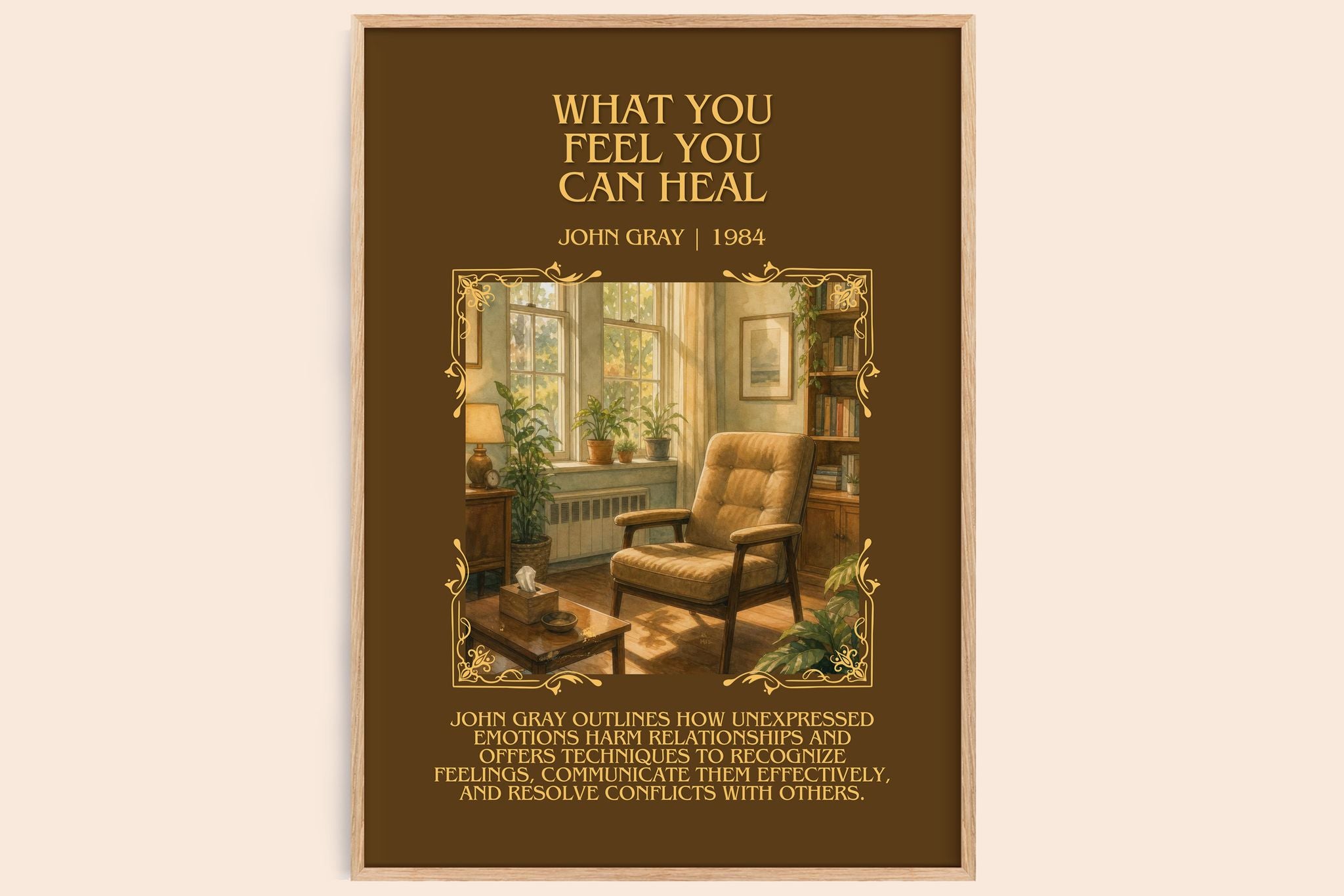 What You Feel You Can Heal Minimalist Book Poster by John Gray
