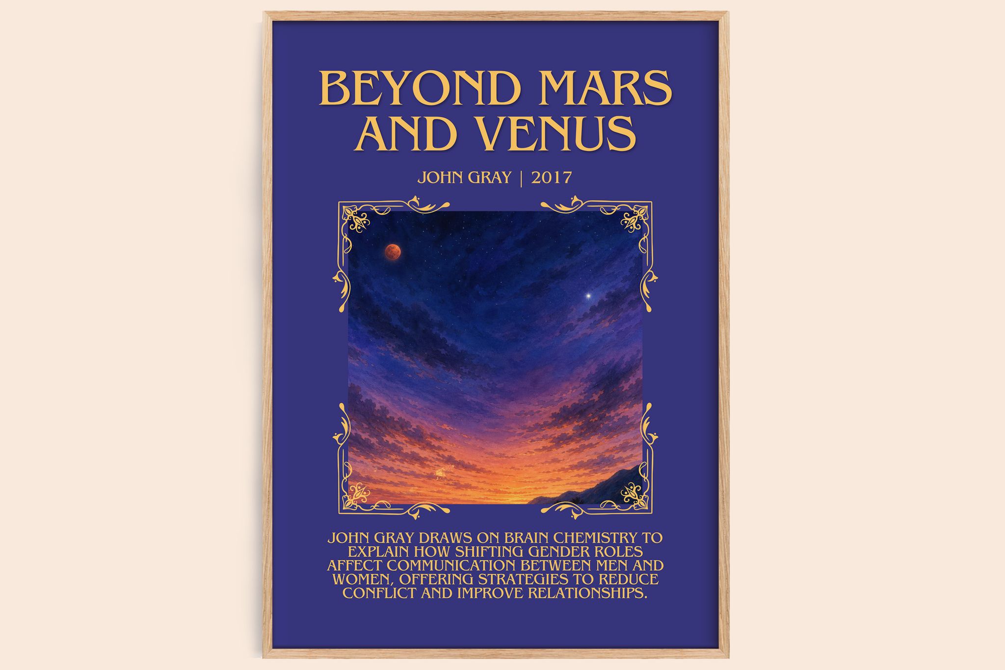 Beyond Mars and Venus Minimalist Book Poster by John Gray