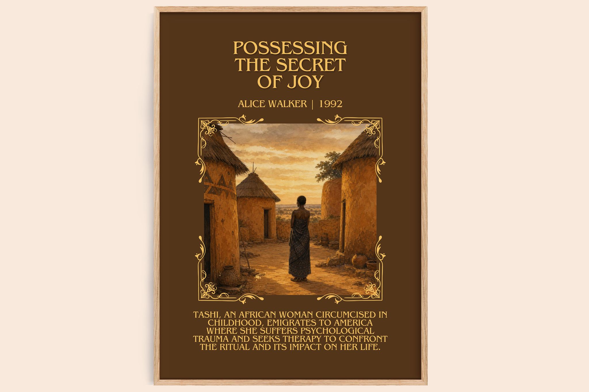 Possessing the Secret of Joy Minimalist Book Poster by Alice Walker