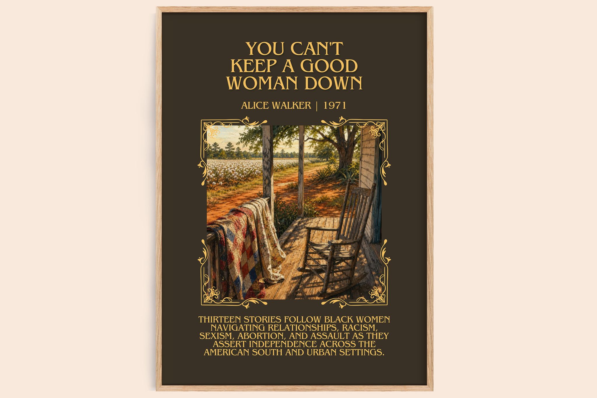 You Can't Keep a Good Woman Down Minimalist Book Poster by A. Walker
