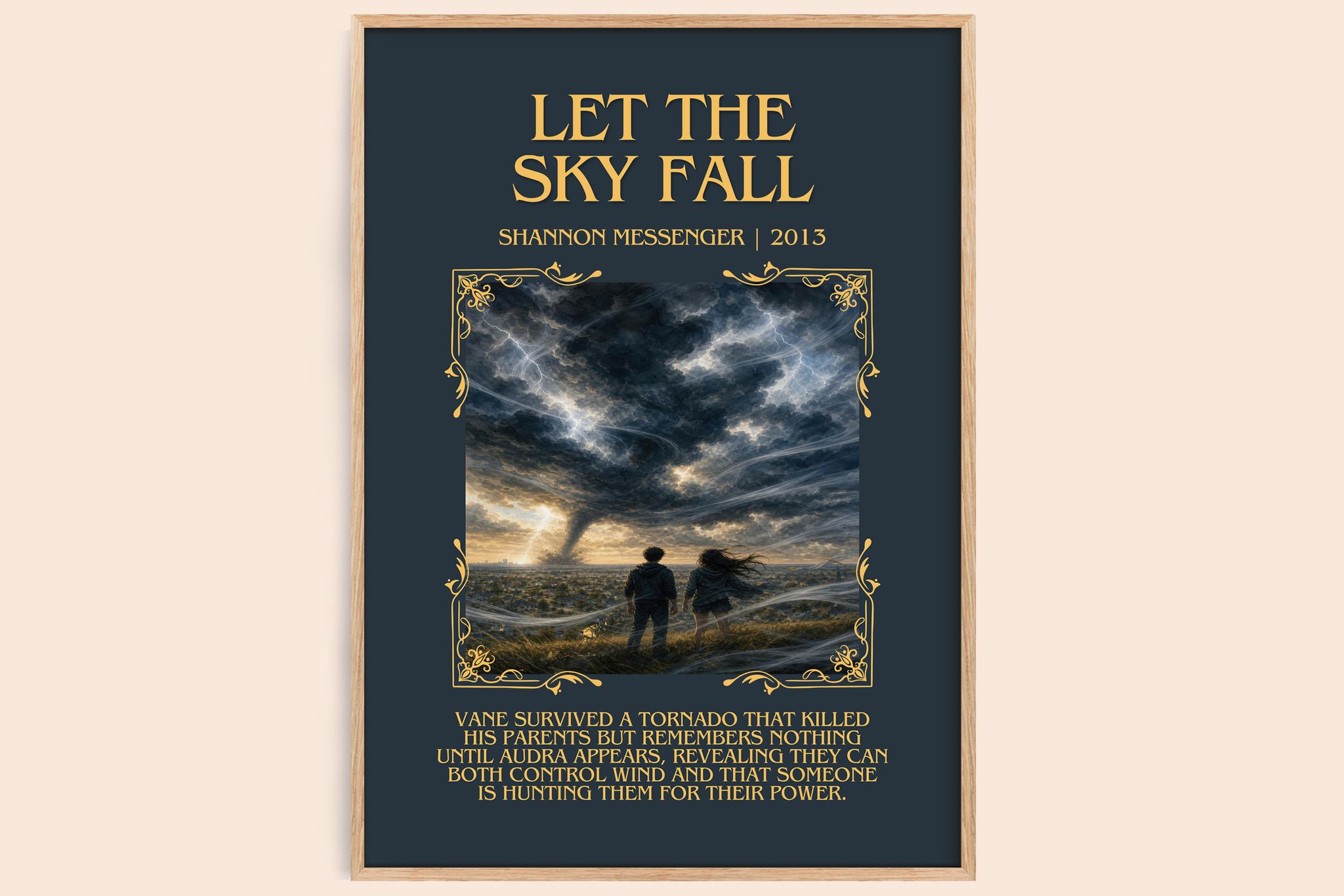 Let the Sky Fall Minimalist Book Poster by Shannon Messenger