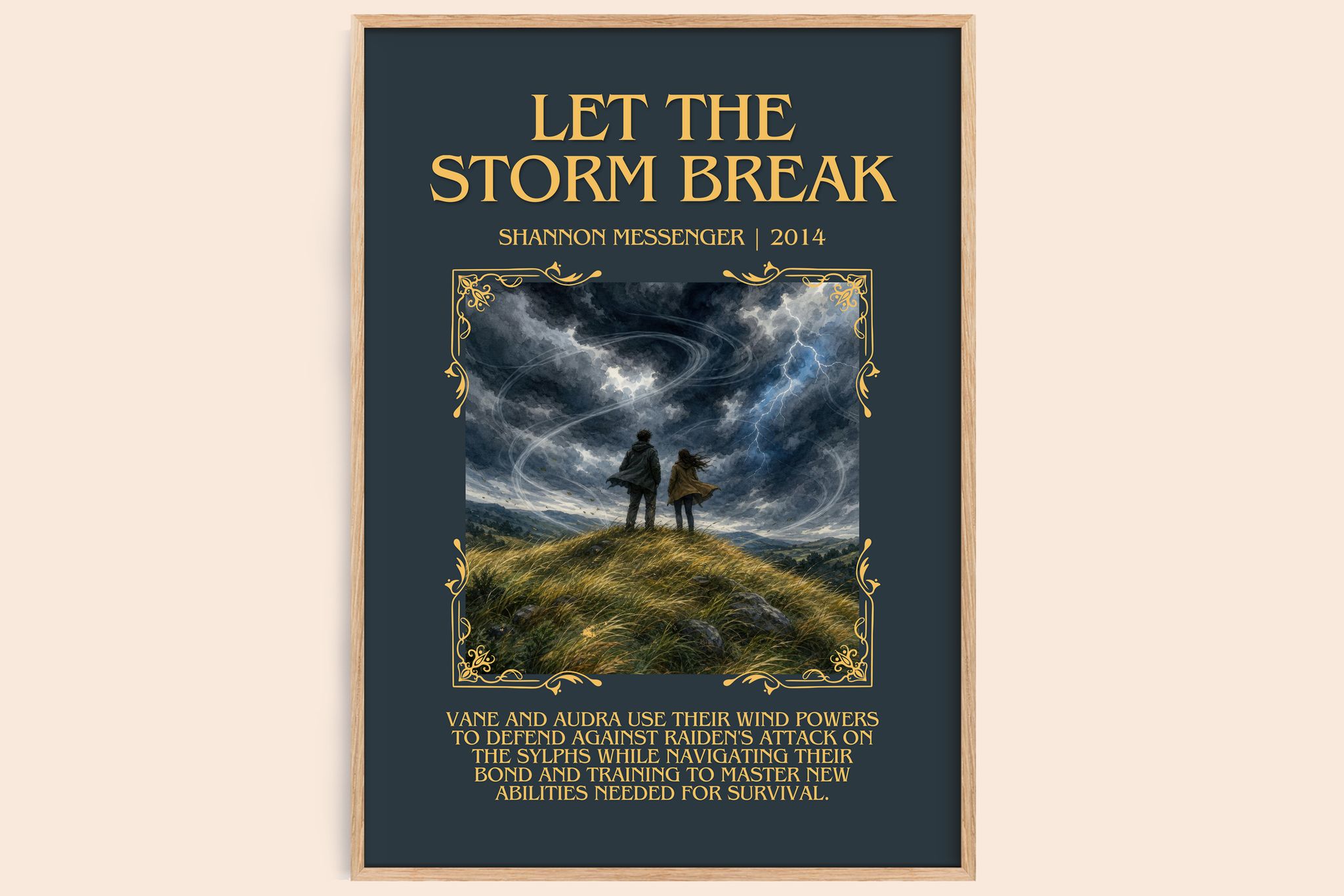 Let the Storm Break Minimalist Book Poster by Shannon Messenger