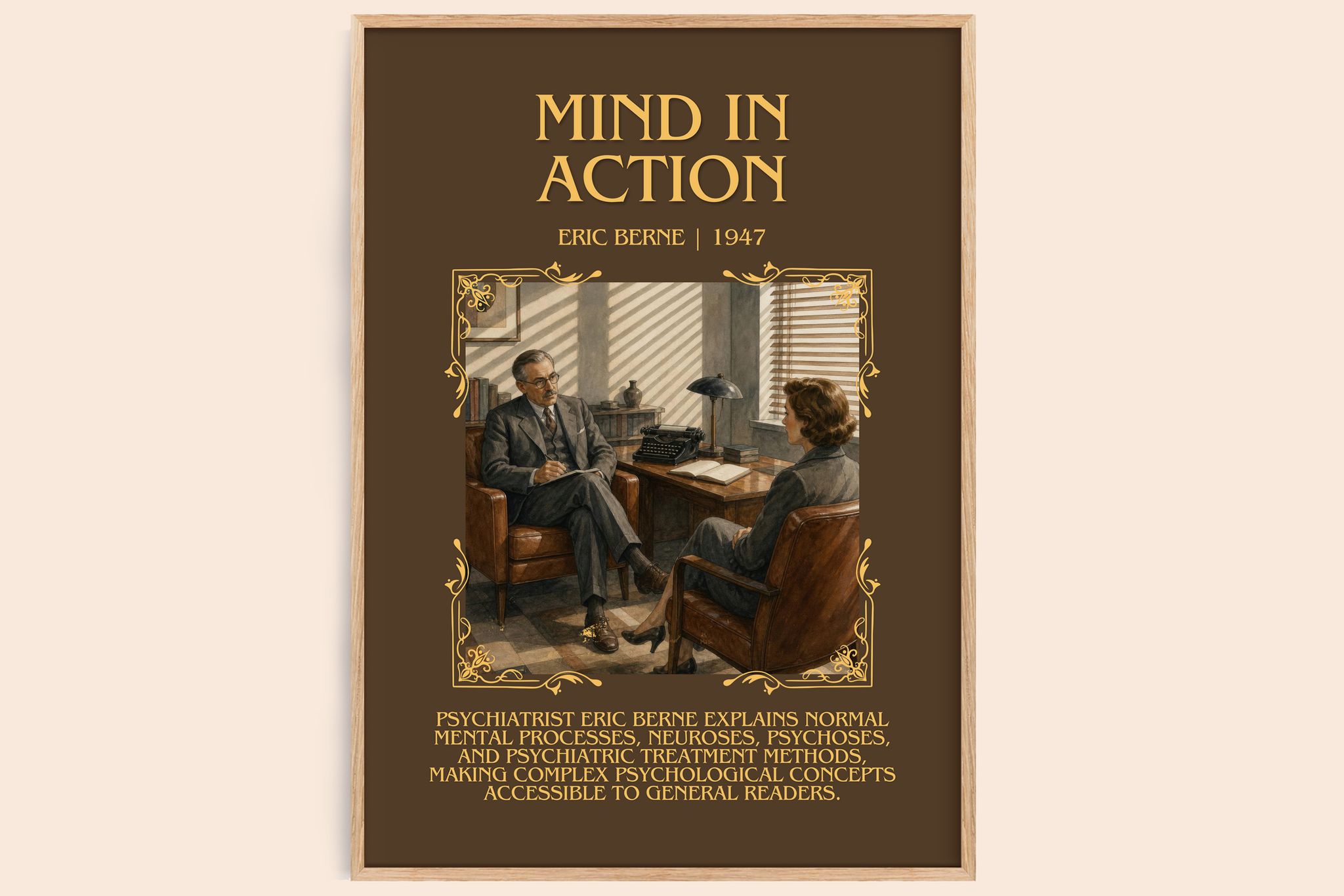 Mind in action Minimalist Book Poster by Eric Berne