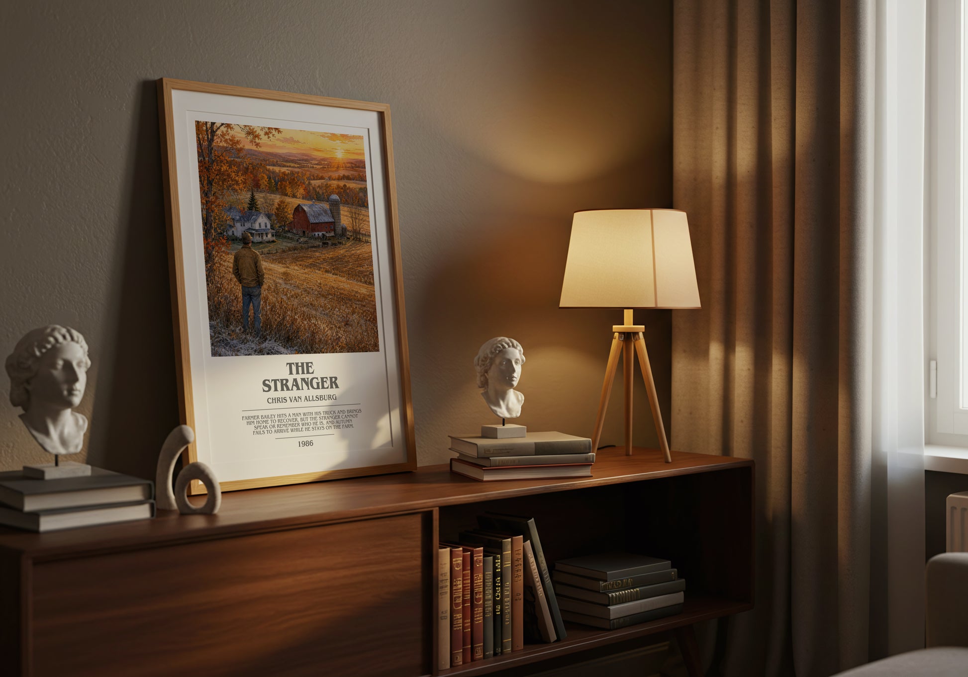 The Stranger bookish book poster framed on wall – childrens wall art