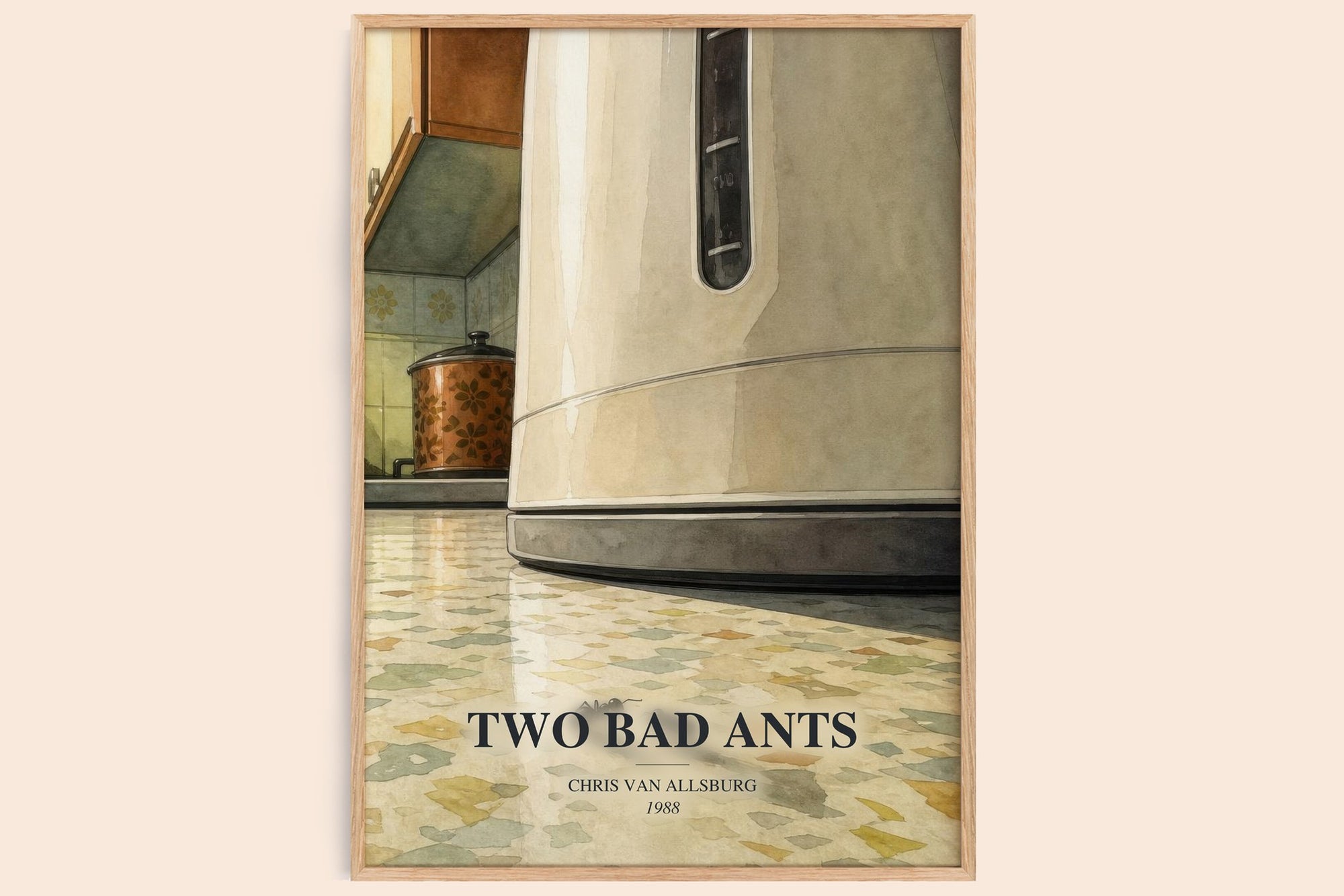 Two Bad Ants watercolour book poster by Chris Van Allsburg – framed literary art print