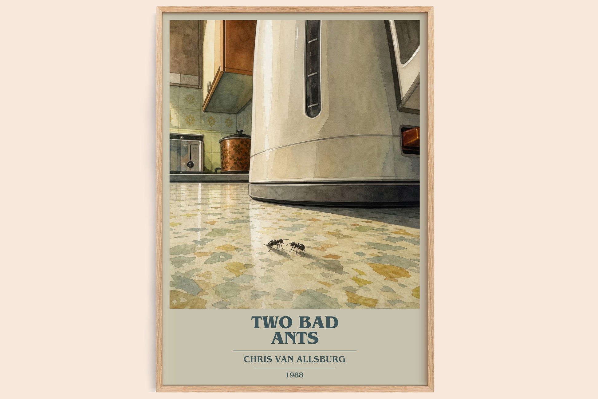 Two Bad Ants book cover book poster by Chris Van Allsburg – framed literary art print