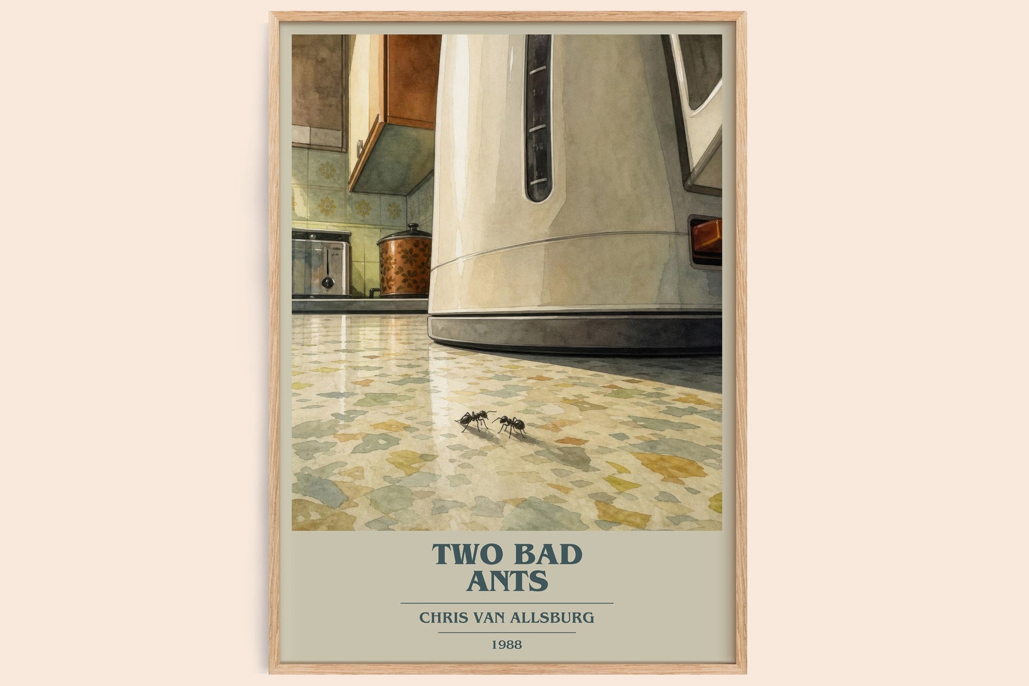 Two Bad Ants book cover book poster by Chris Van Allsburg – framed literary art print