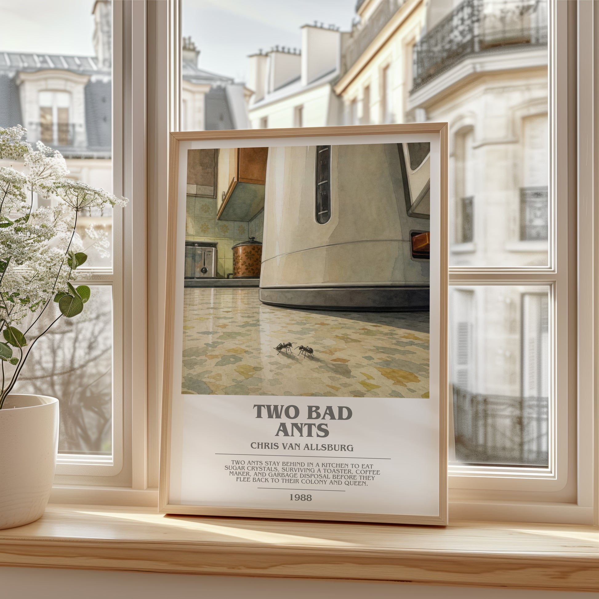 Two Bad Ants bookish poster colour and style options – Chris Van Allsburg book art