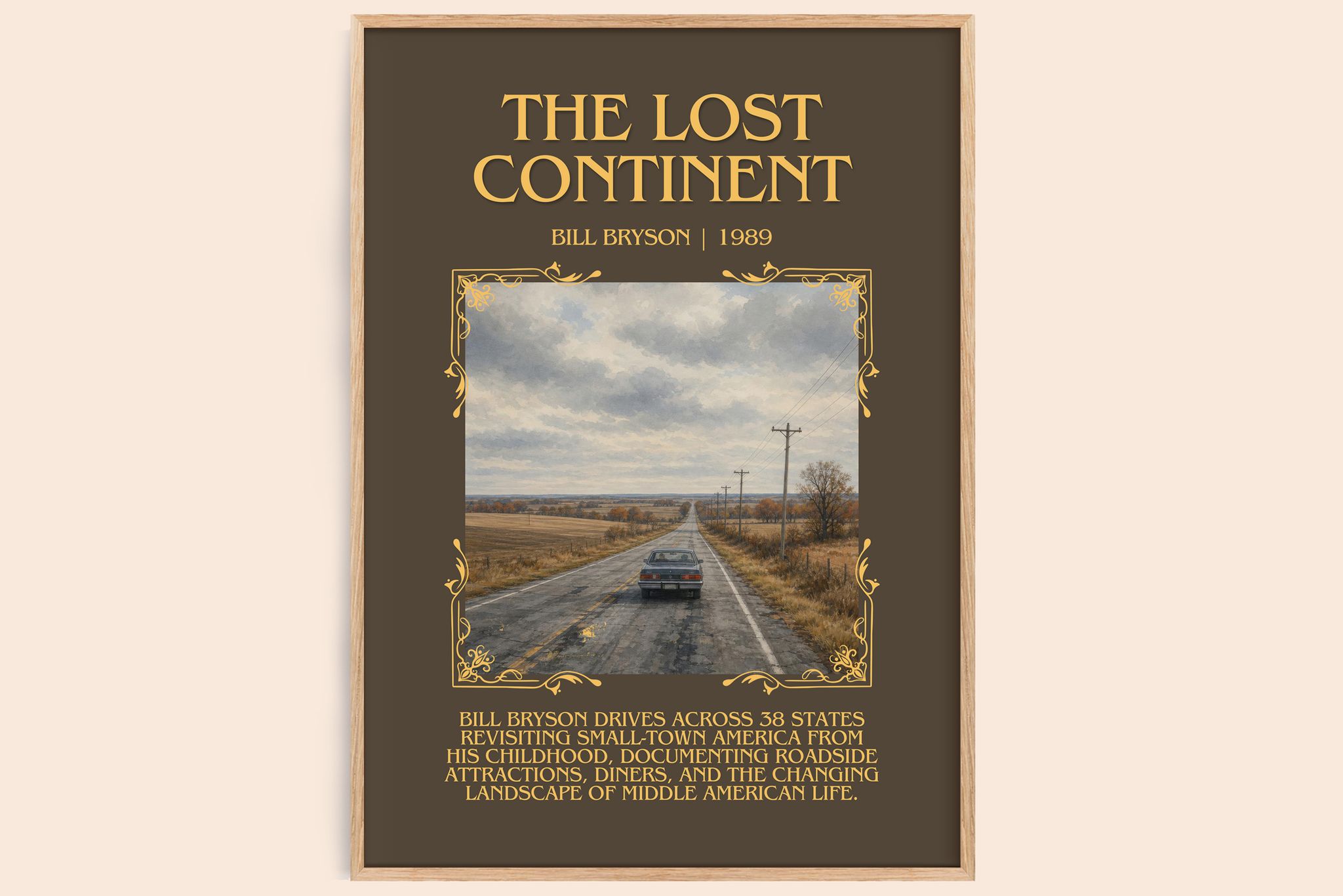 The Lost Continent Minimalist Book Poster by Bill Bryson