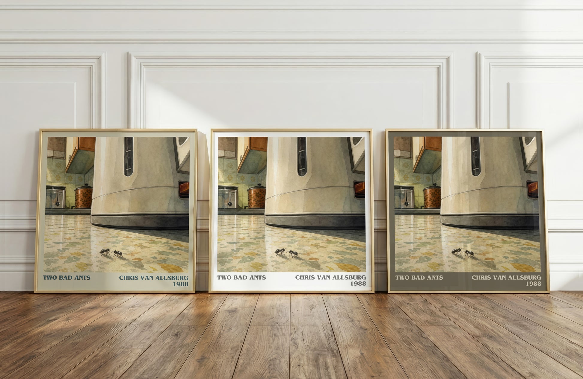 Two Bad Ants literary art print colour and style options – Chris Van Allsburg book art