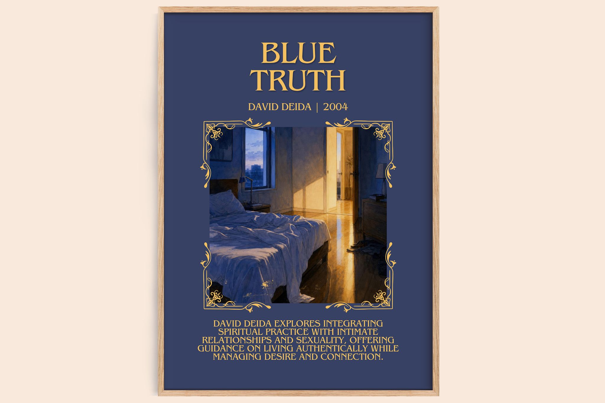 Blue Truth Minimalist Book Poster by David Deida