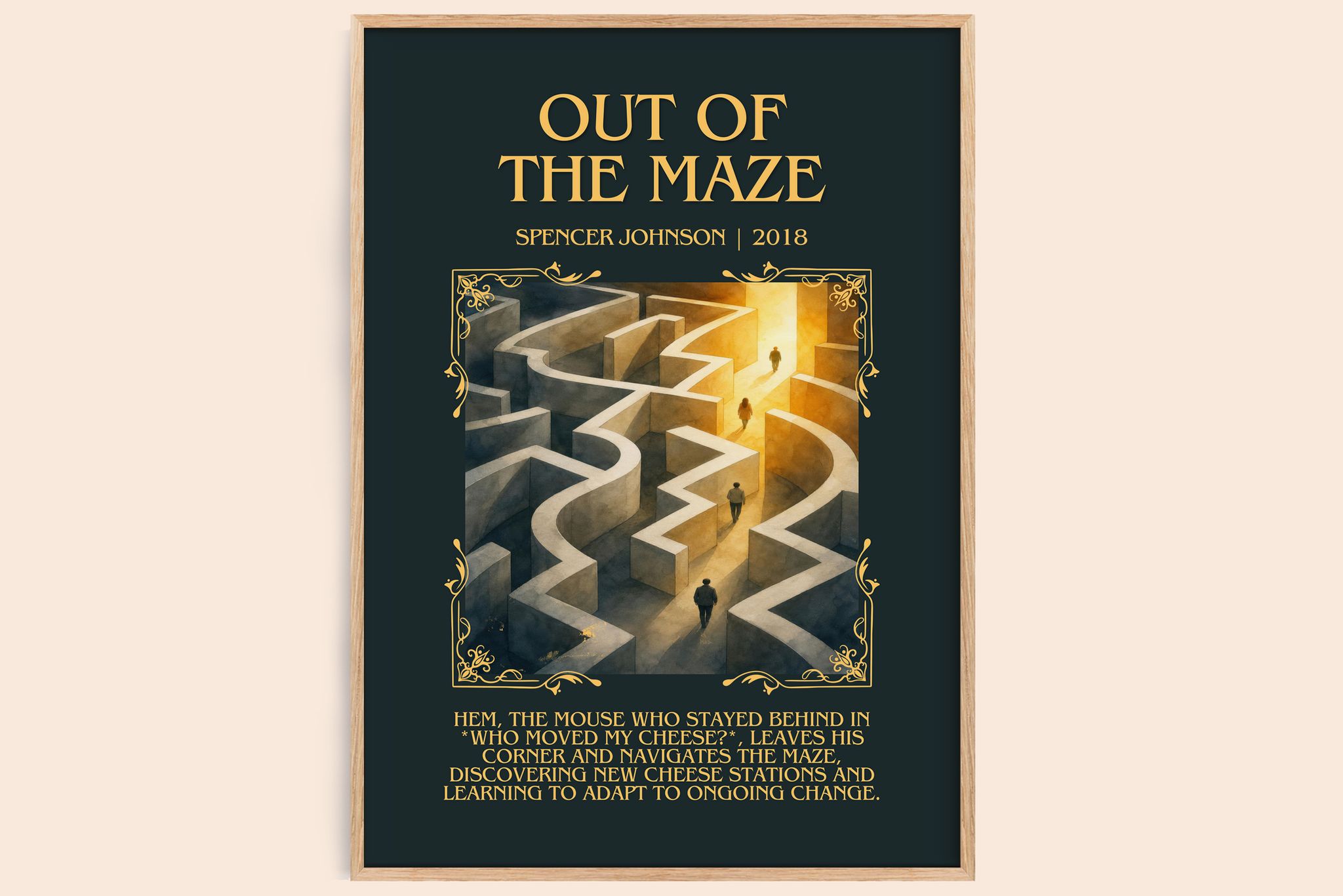 Out of the maze Minimalist Book Poster by Spencer Johnson