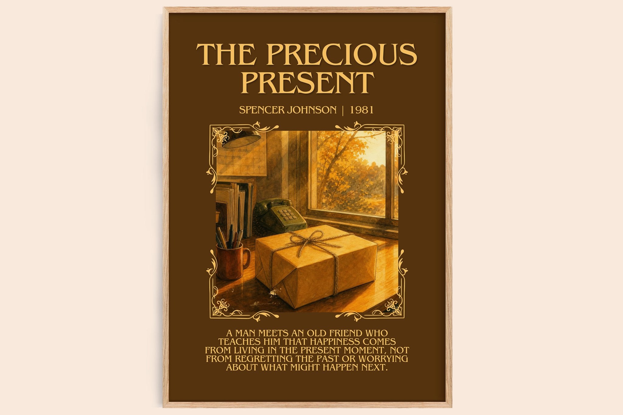 The precious present Minimalist Book Poster by Spencer Johnson