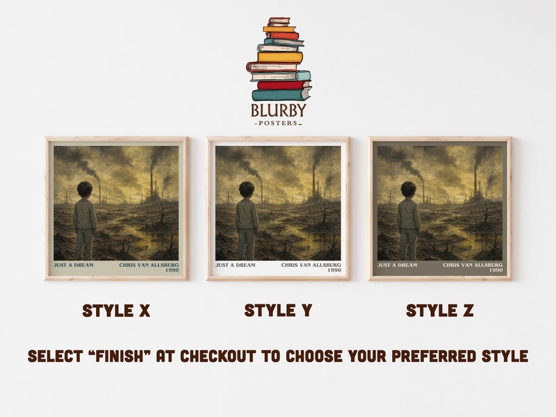 Just A Dream literary print in frame leaning in hallway – childrens wall art