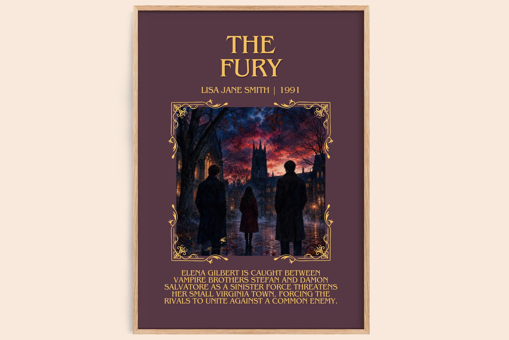 The Fury Minimalist Book Poster by Lisa Jane Smith