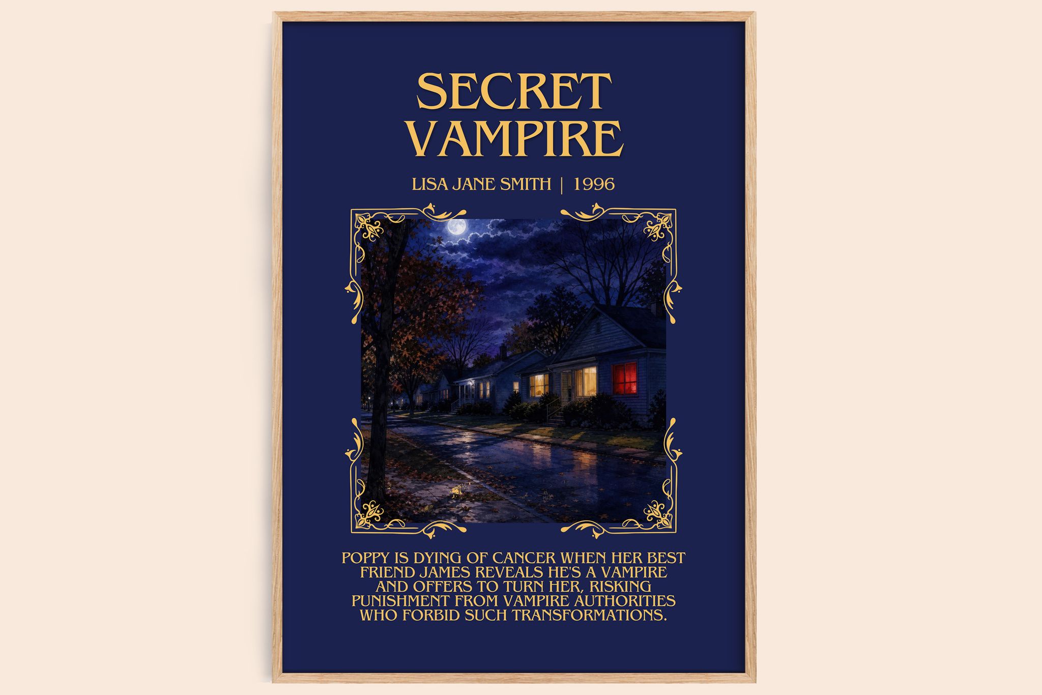 Secret vampire Minimalist Book Poster by Lisa Jane Smith