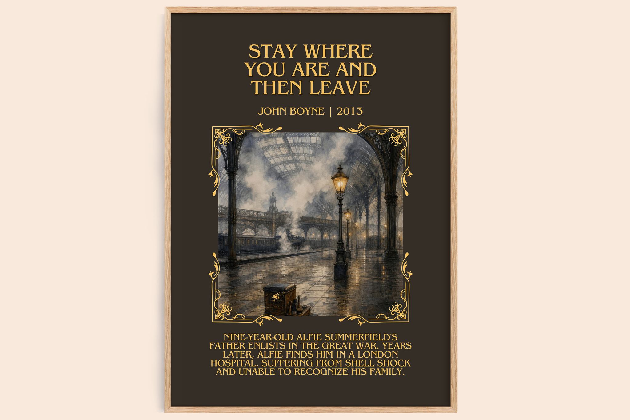 Stay Where You are and Then Leave Minimalist Book Poster by John Boyne