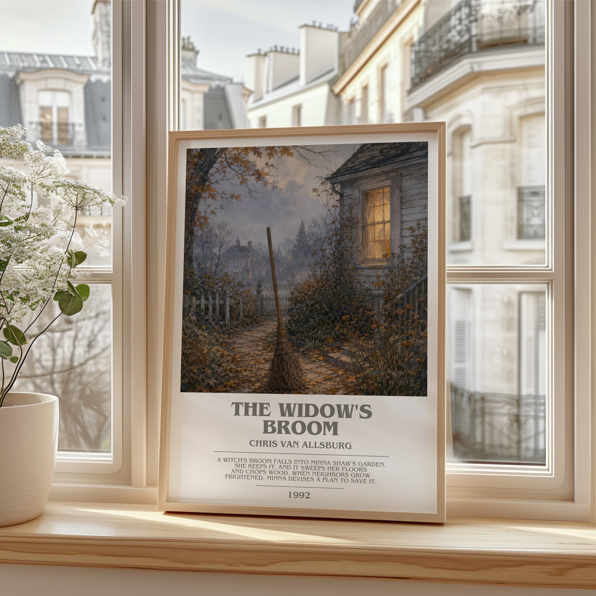 The Widow'S Broom bookish poster colour and style options – Chris Van Allsburg book art