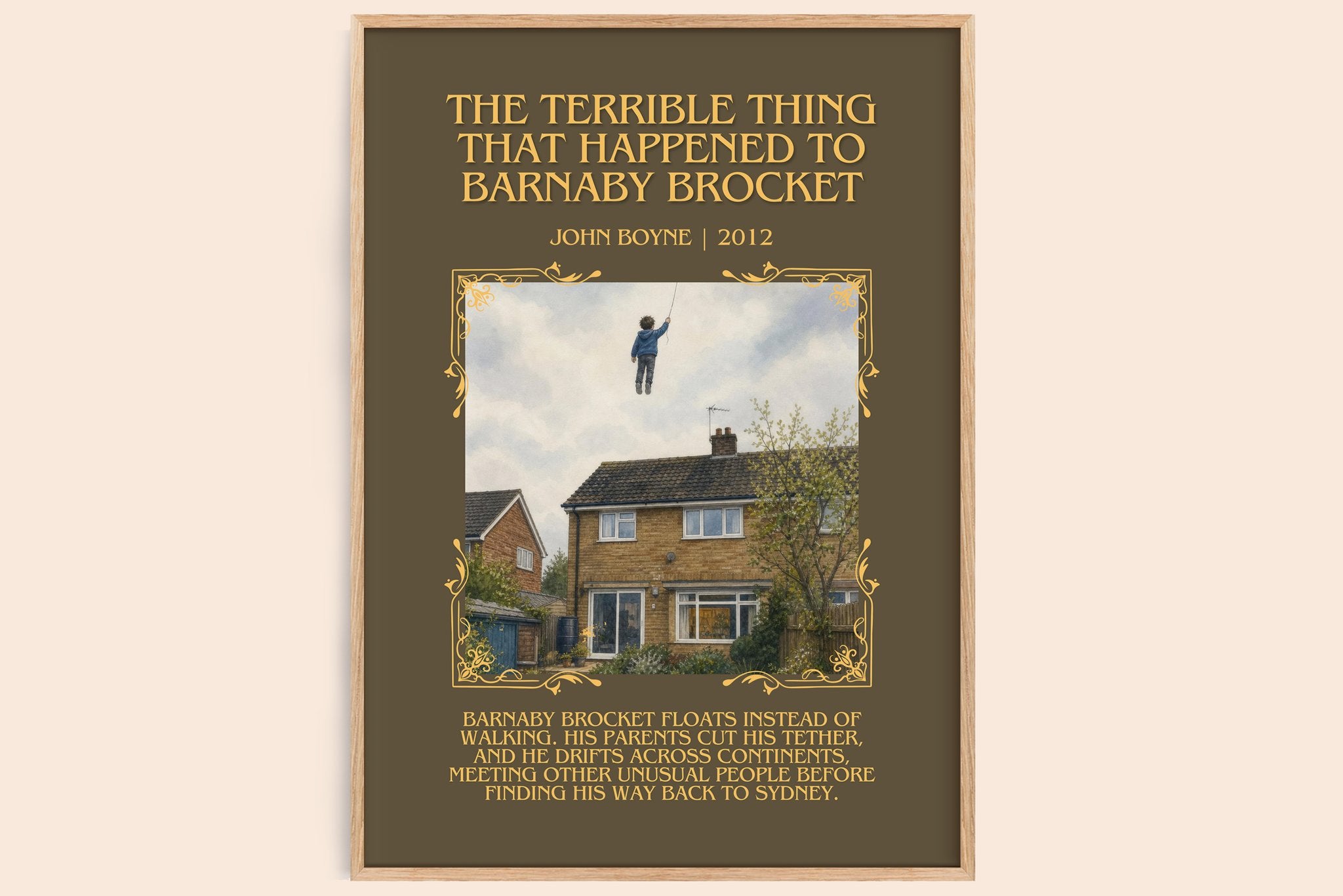The Terrible Thing That Happened to Barnaby Brocket Minimalist Book Poster by John Boyne