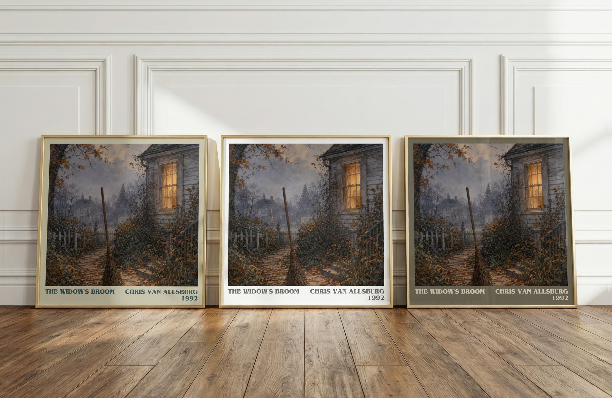 The Widow'S Broom literary art print colour and style options – Chris Van Allsburg book art