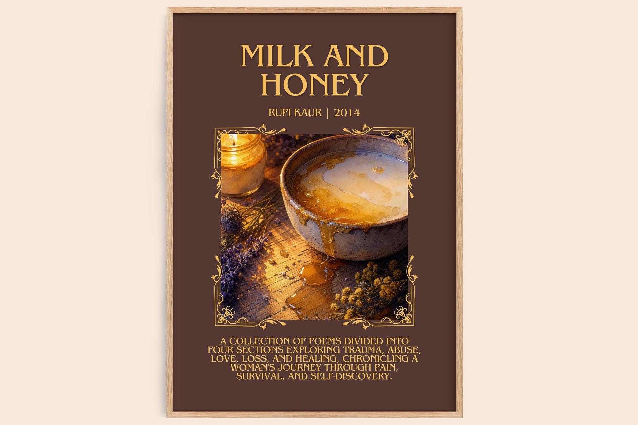 Milk and Honey Minimalist Book Poster by Rupi Kaur
