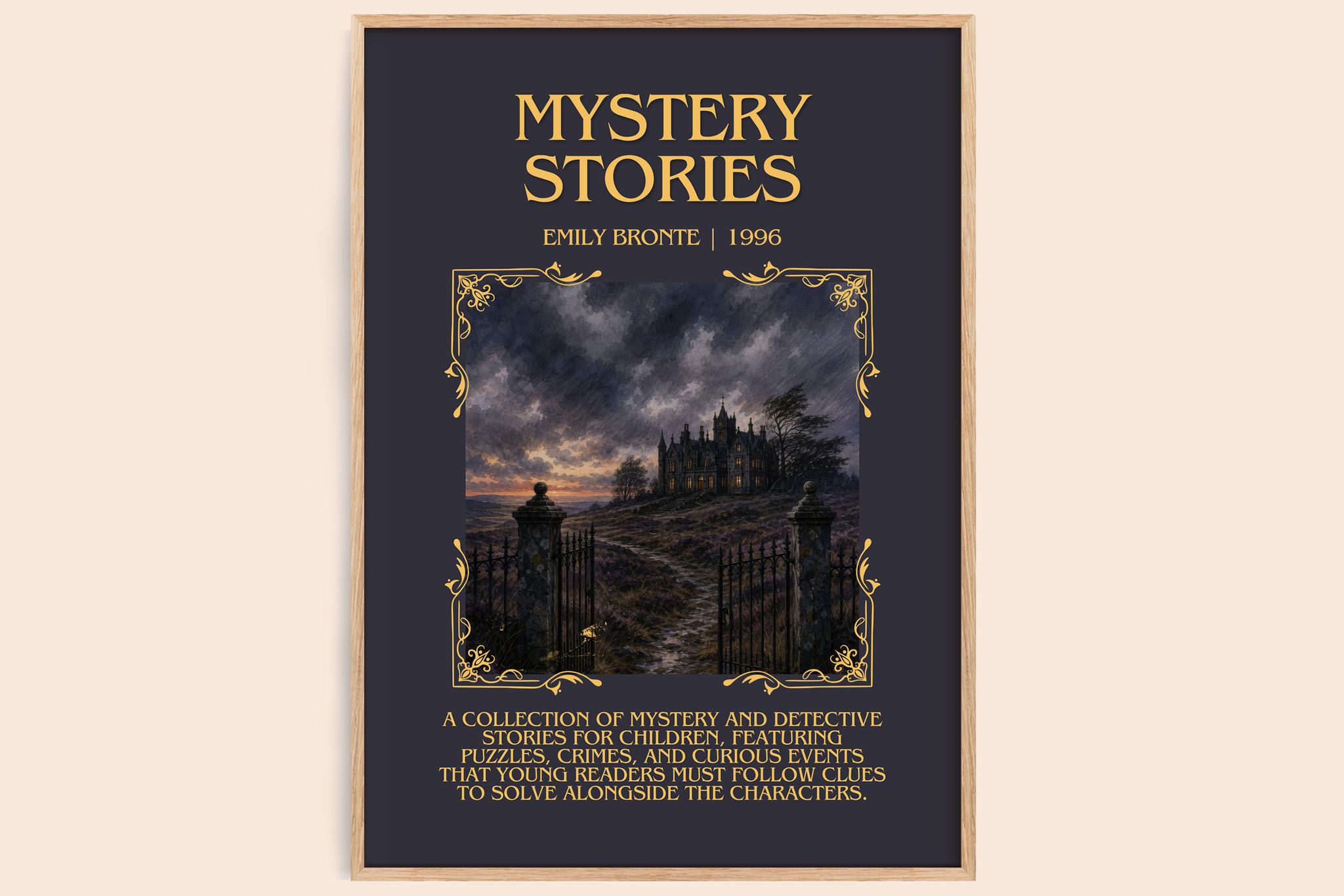 Mystery Stories Minimalist Book Poster by Emily Brontë