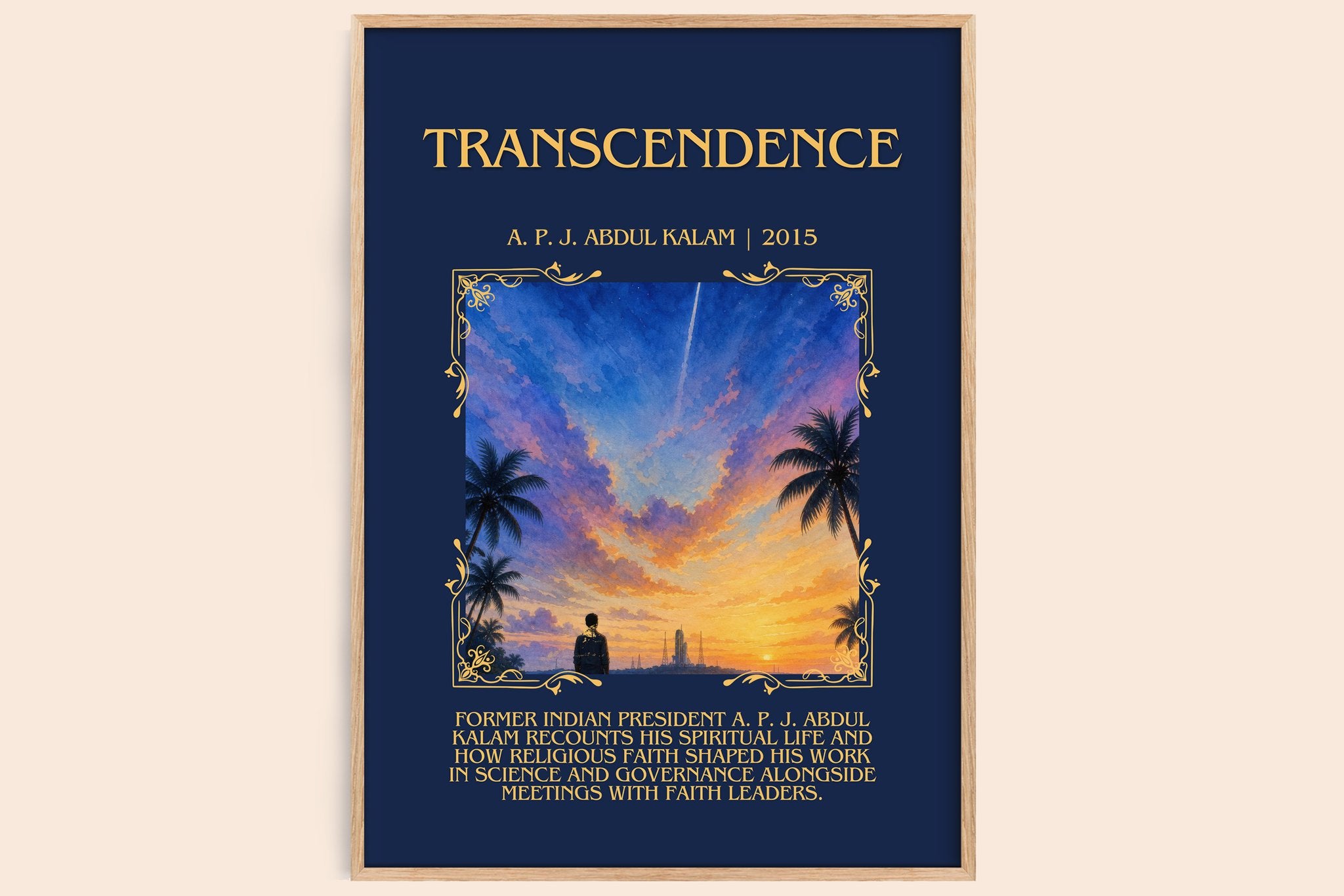 Transcendence Minimalist Book Poster by A. P. J. Abdul Kalam