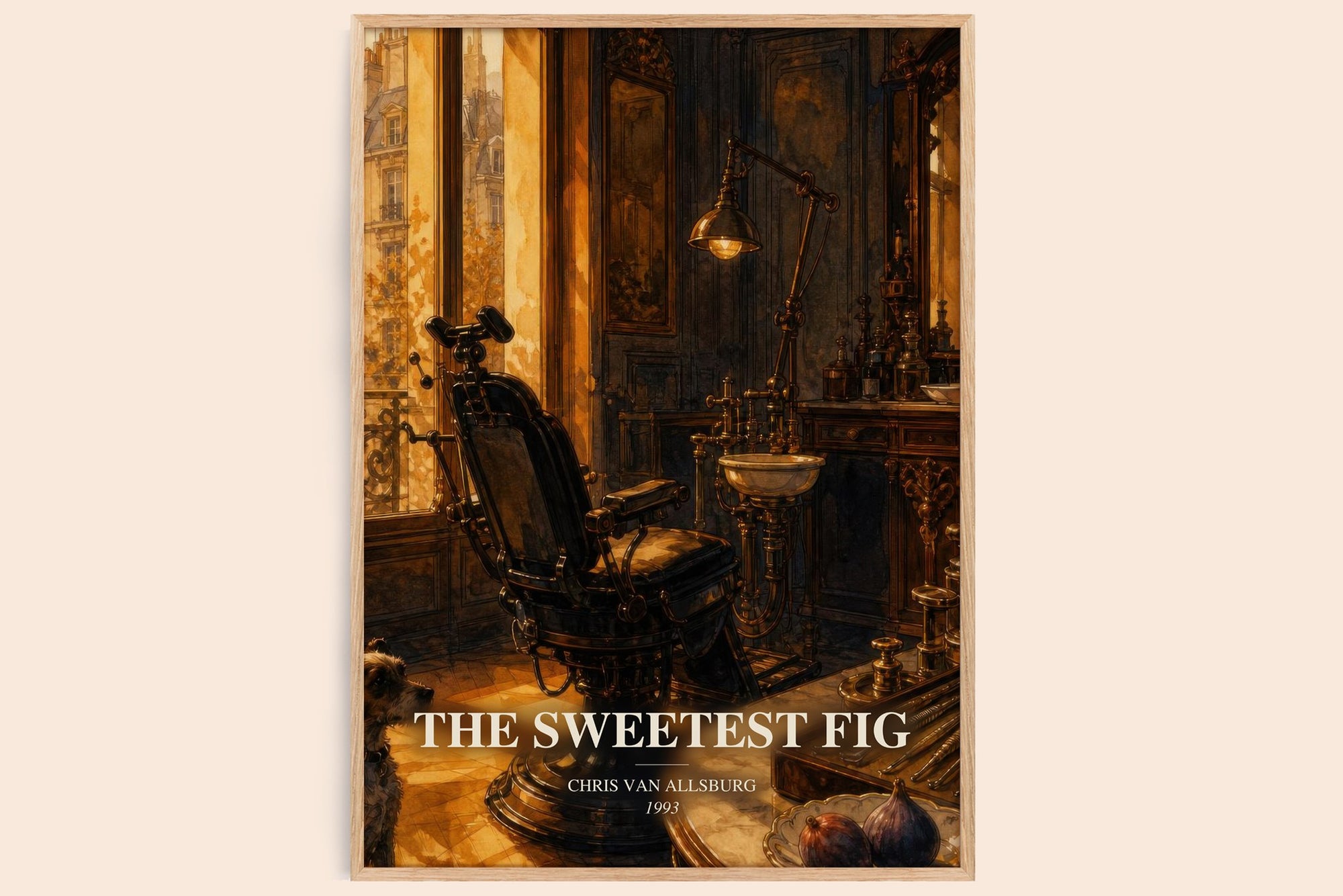 The Sweetest Fig watercolour book poster by Chris Van Allsburg – framed literary art print